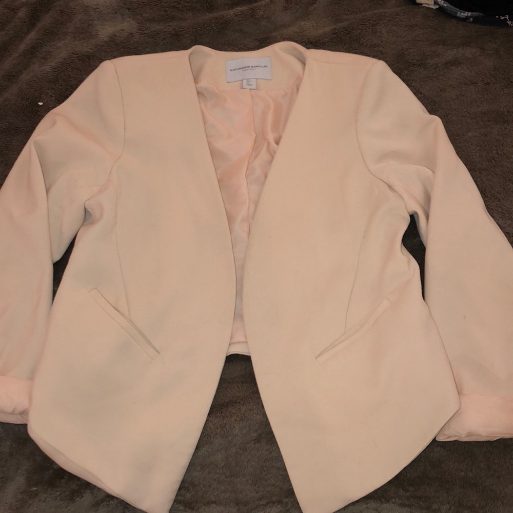 Blush Pink Blazer Cropped